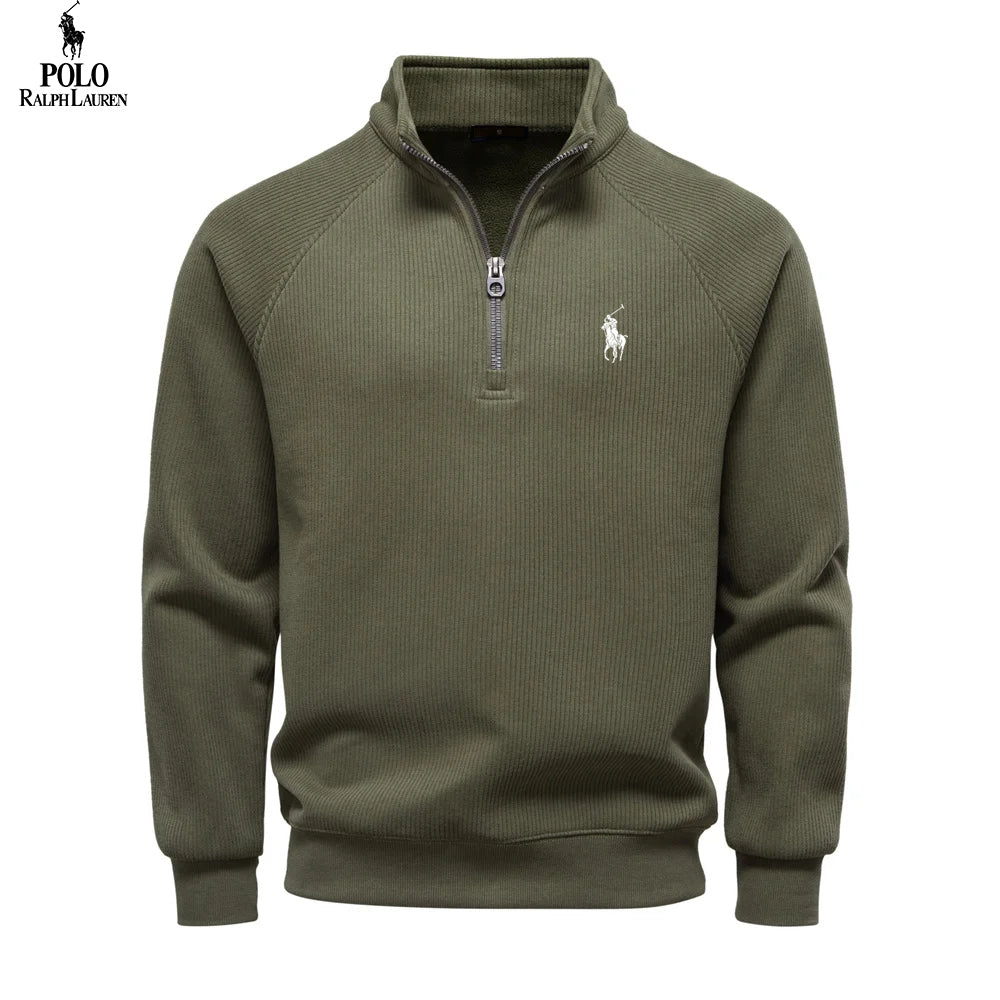 Premium Thermal Cotton Zip Sweater