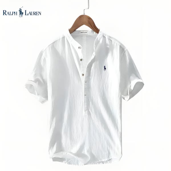RL Leinen-Henley-Shirt für Herren
