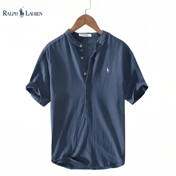 RL Leinen-Henley-Shirt für Herren
