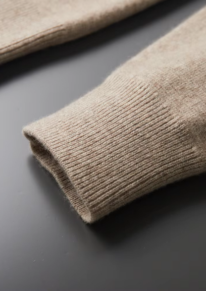 ZIP-POLO-STRICKJACKE AUS EXTRAFEINER MERINOWOLLE