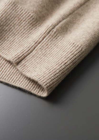 ZIP-POLO-STRICKJACKE AUS EXTRAFEINER MERINOWOLLE