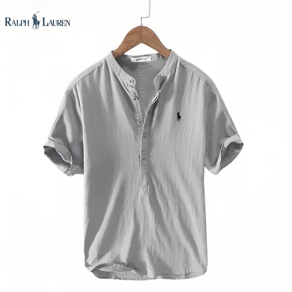 RL Leinen-Henley-Shirt für Herren