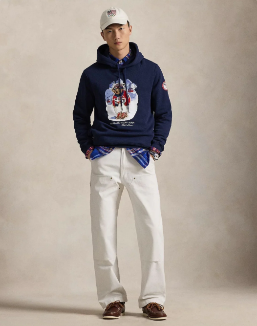 RL Team USA Polo Bear Hoodie