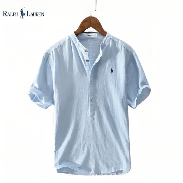 RL Leinen-Henley-Shirt für Herren