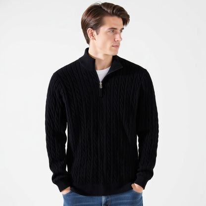 TAEBAEK Zopfstrickpullover mit Reißverschluss