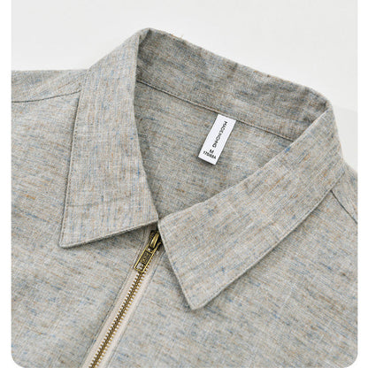 Constantino Taro Cotton Linen Zip Jacket