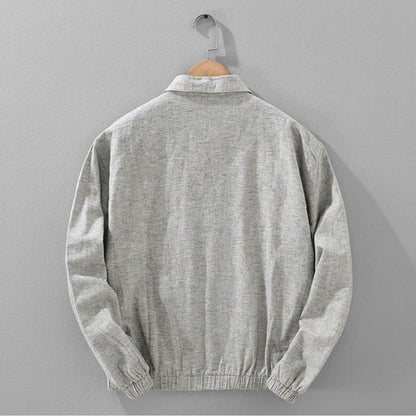 Constantino Taro Cotton Linen Zip Jacket