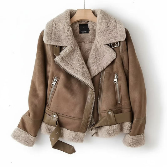 Colette Shearling Suede Jacket