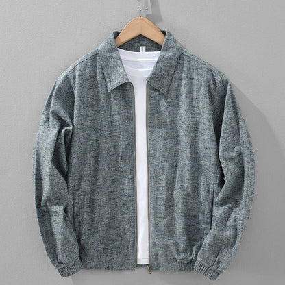 Constantino Taro Cotton Linen Zip Jacket