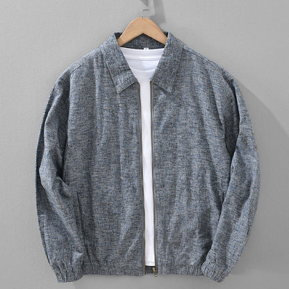 Constantino Taro Cotton Linen Zip Jacket