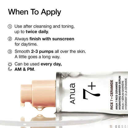Anua Rice 7+ Ceramide Hydrating Barrier Serum