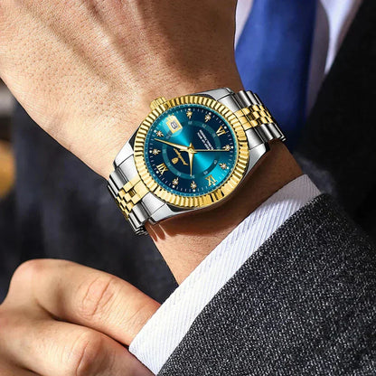 POEDAGAR GoldenStar - 40mm Uhr | Wasserdicht | Edelstahl