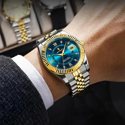 POEDAGAR GoldenStar - 40mm Uhr | Wasserdicht | Edelstahl