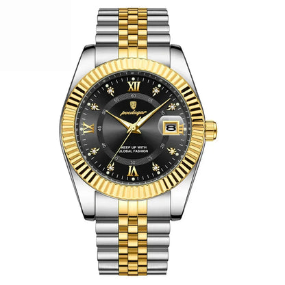 POEDAGAR GoldenStar - 40mm Uhr | Wasserdicht | Edelstahl