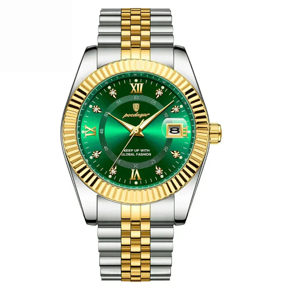 POEDAGAR GoldenStar - 40mm Uhr | Wasserdicht | Edelstahl