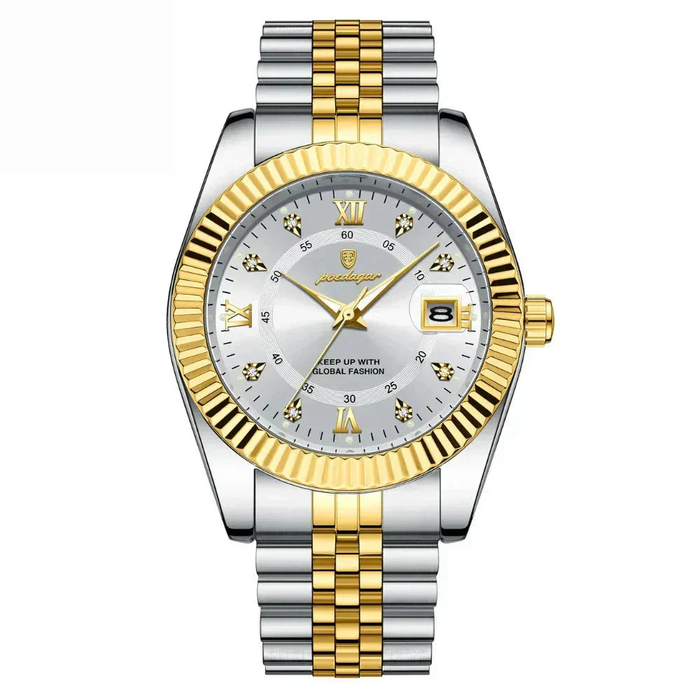 POEDAGAR GoldenStar - 40mm Uhr | Wasserdicht | Edelstahl
