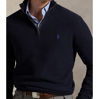 RL Oxford Quarter-Zip Merino