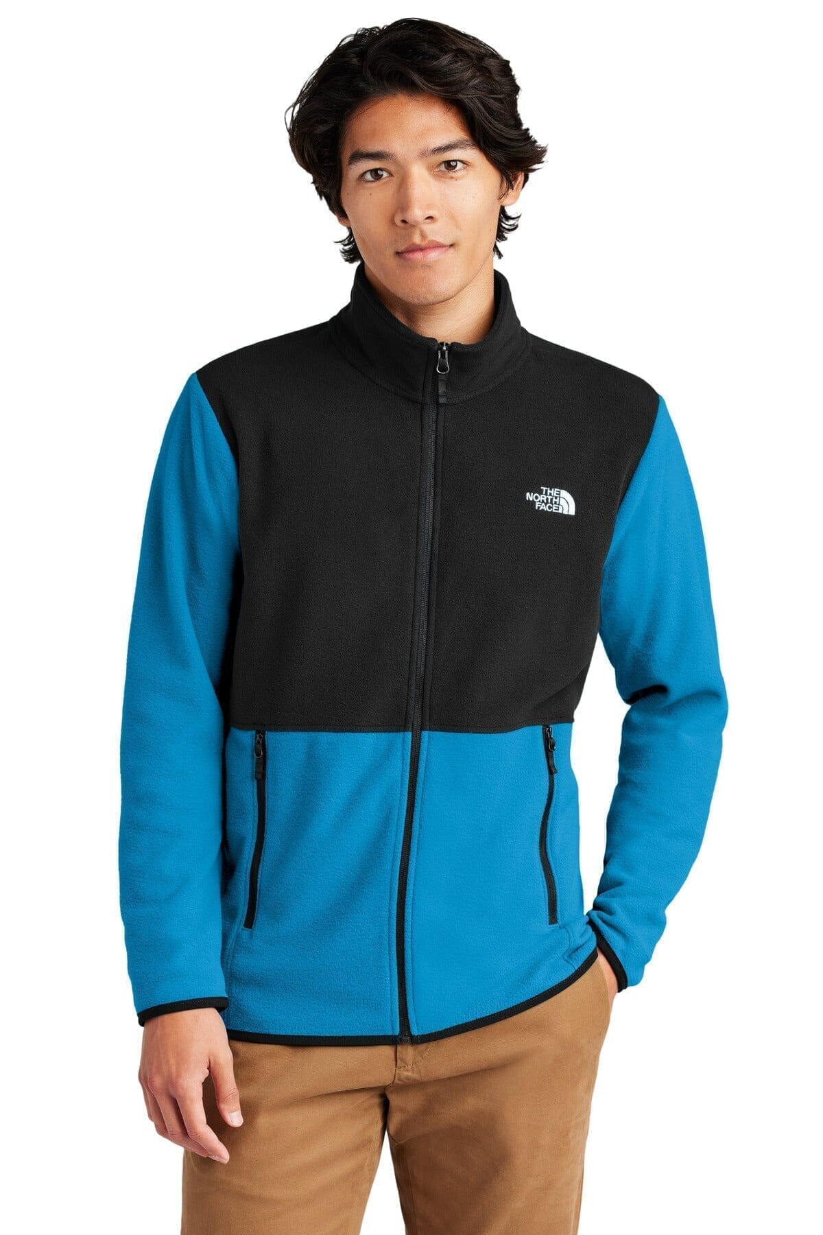 The North Face Glacier Fleecejacke mit durchgehendem Reißverschluss Edelherr Hero Blue/ The North Face Black S 